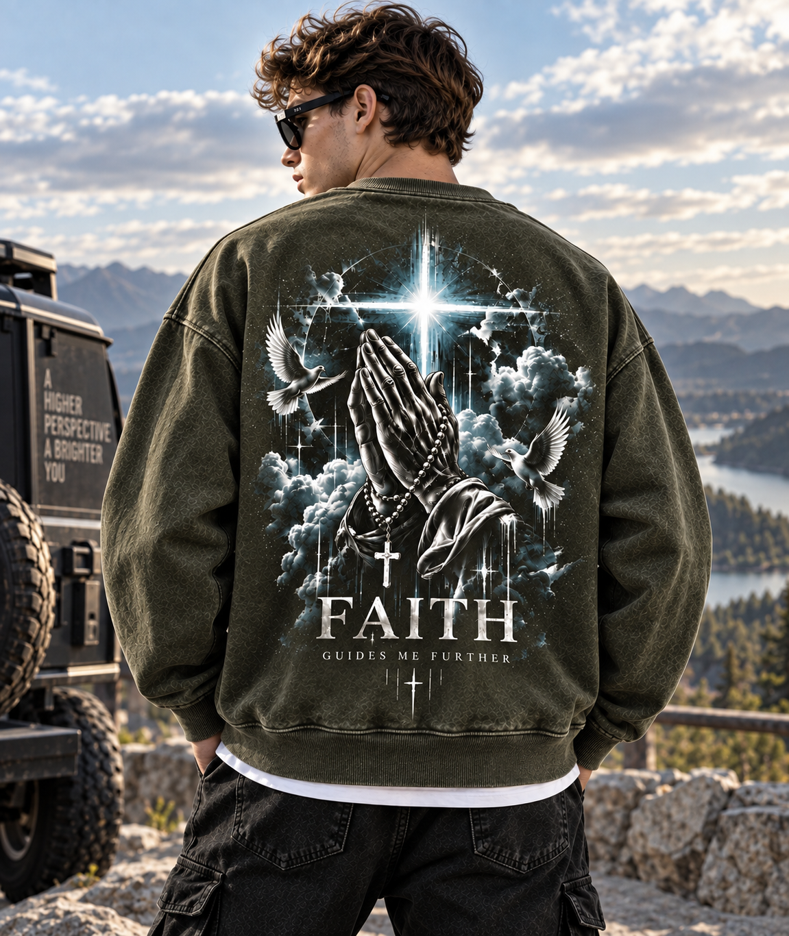 FAITH – Vintage Washed Graphic Sweatshirt