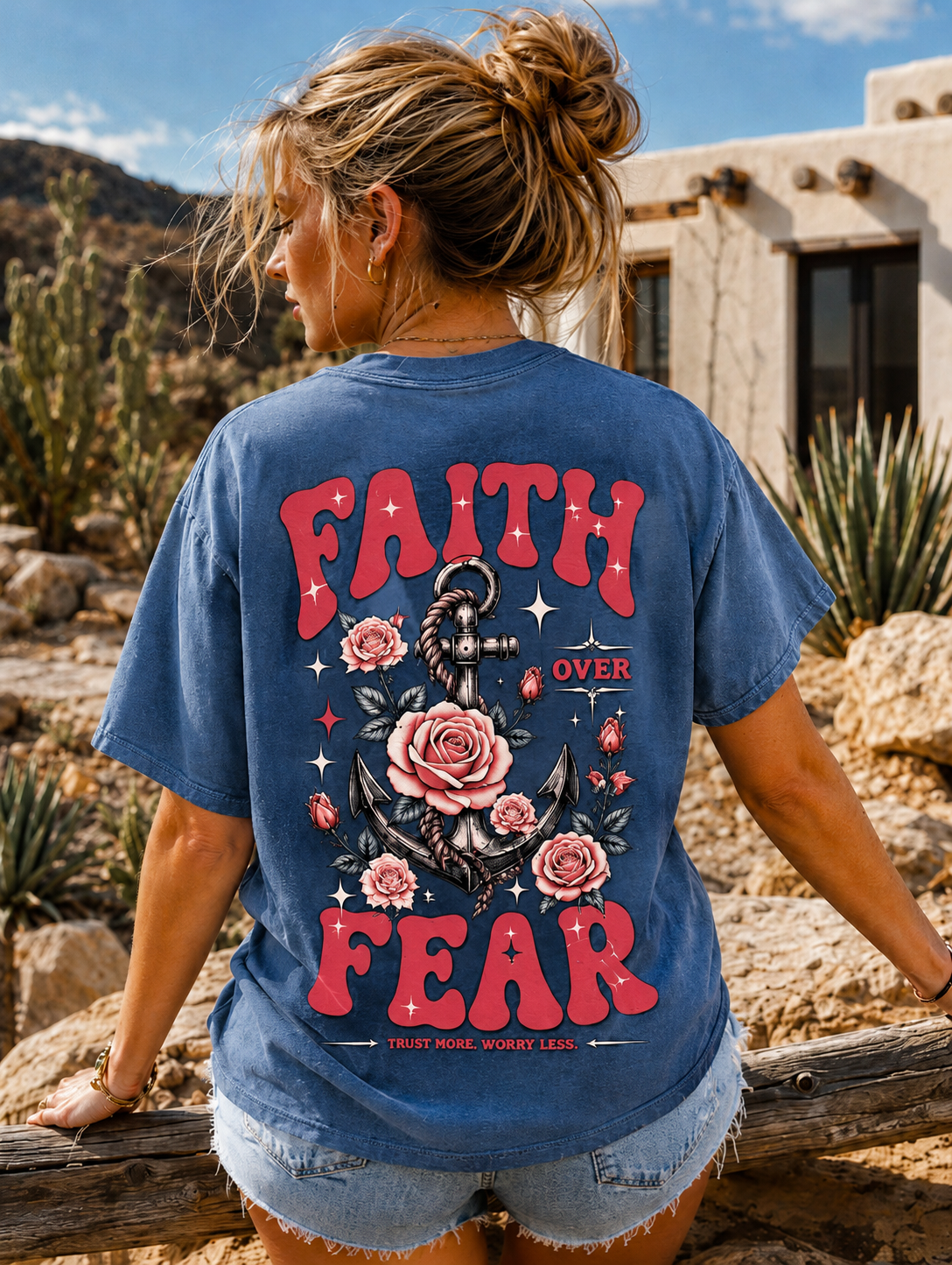 Faith Over Fear Vintage Washed T-Shirt