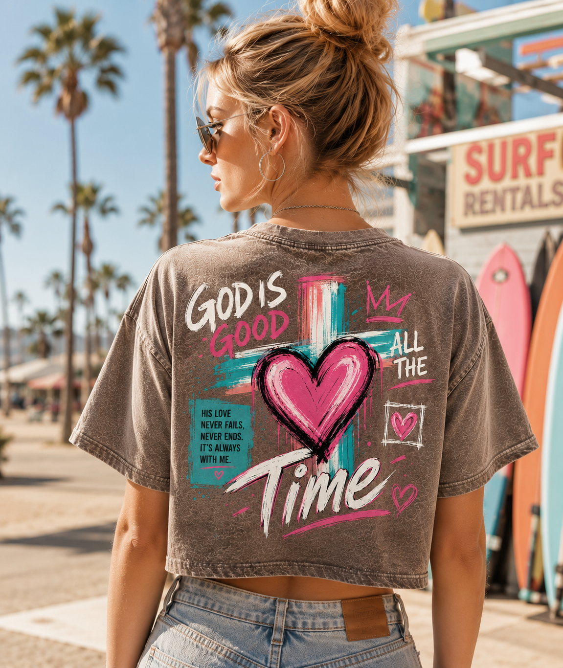 God Is Good – Faith Graphic Crop Top