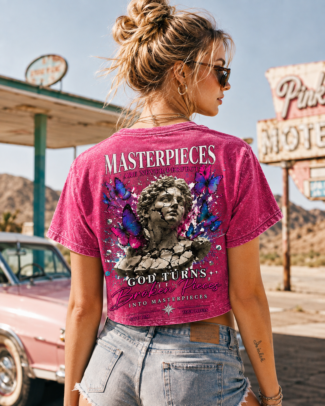 Masterpieces Broken Pieces – Vintage Faith Crop Top