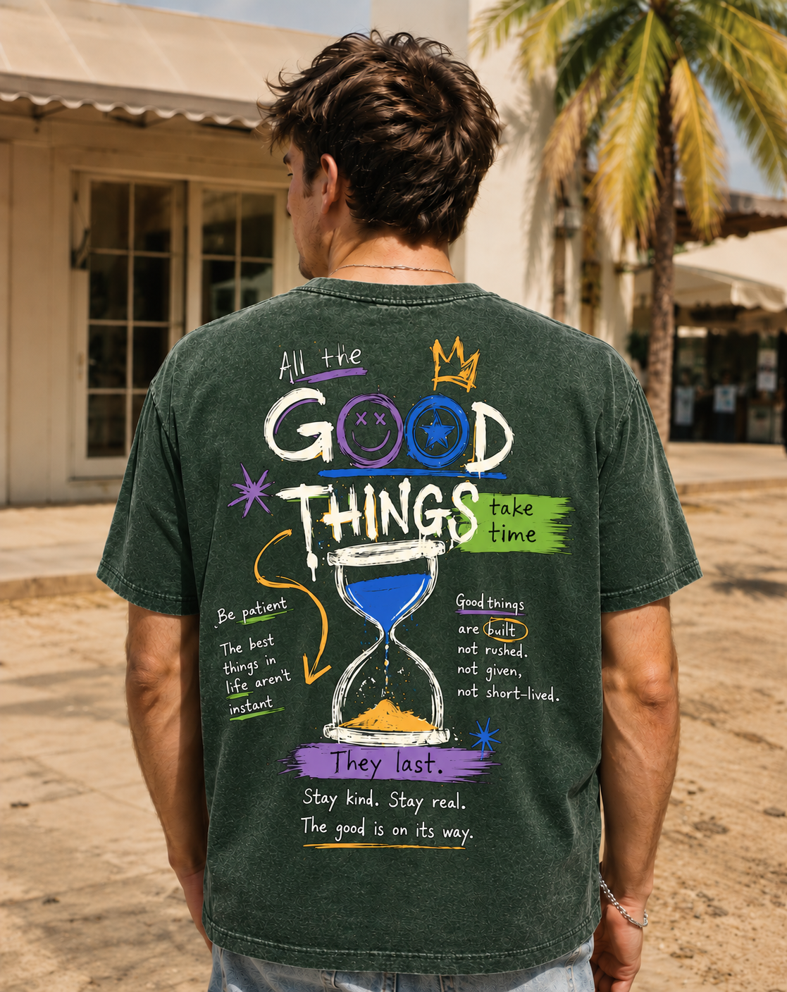 Vintage GOOD THINGS Graphic T-Shirt – Unisex Washed Tee