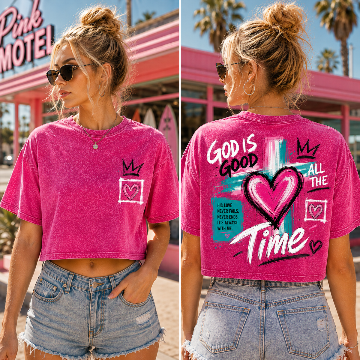 God Is Good – Faith Graphic Crop Top