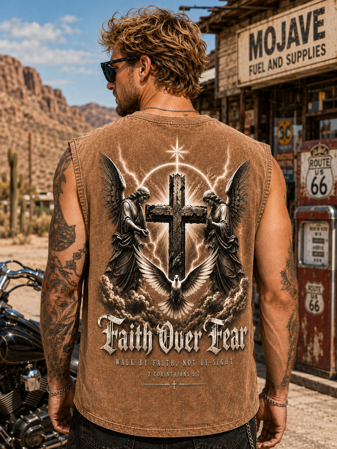 Faith Over Fear Washed Tank Top