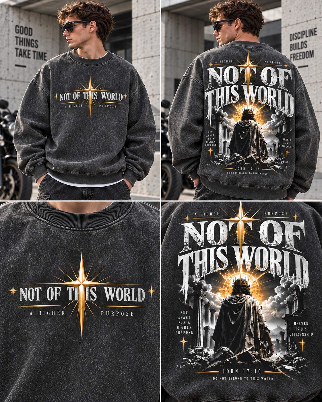 Not Of This World – Vintage Faith Sweatshirt