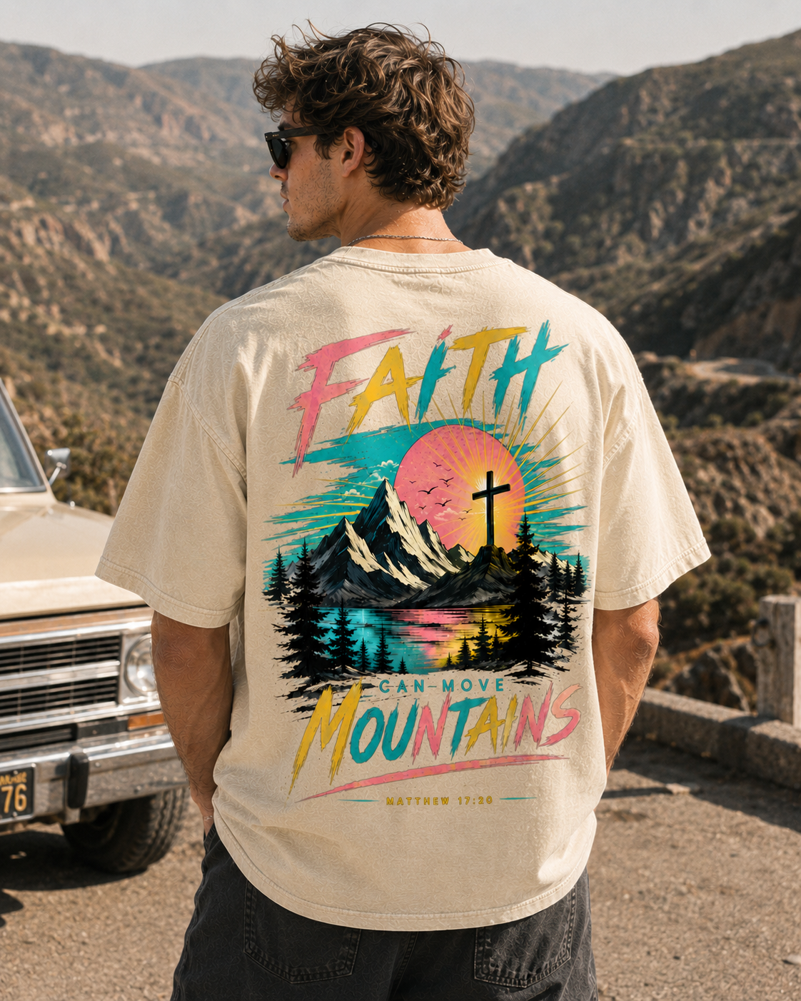 Faith Can Move Mountains – Vintage Graphic T-Shirt
