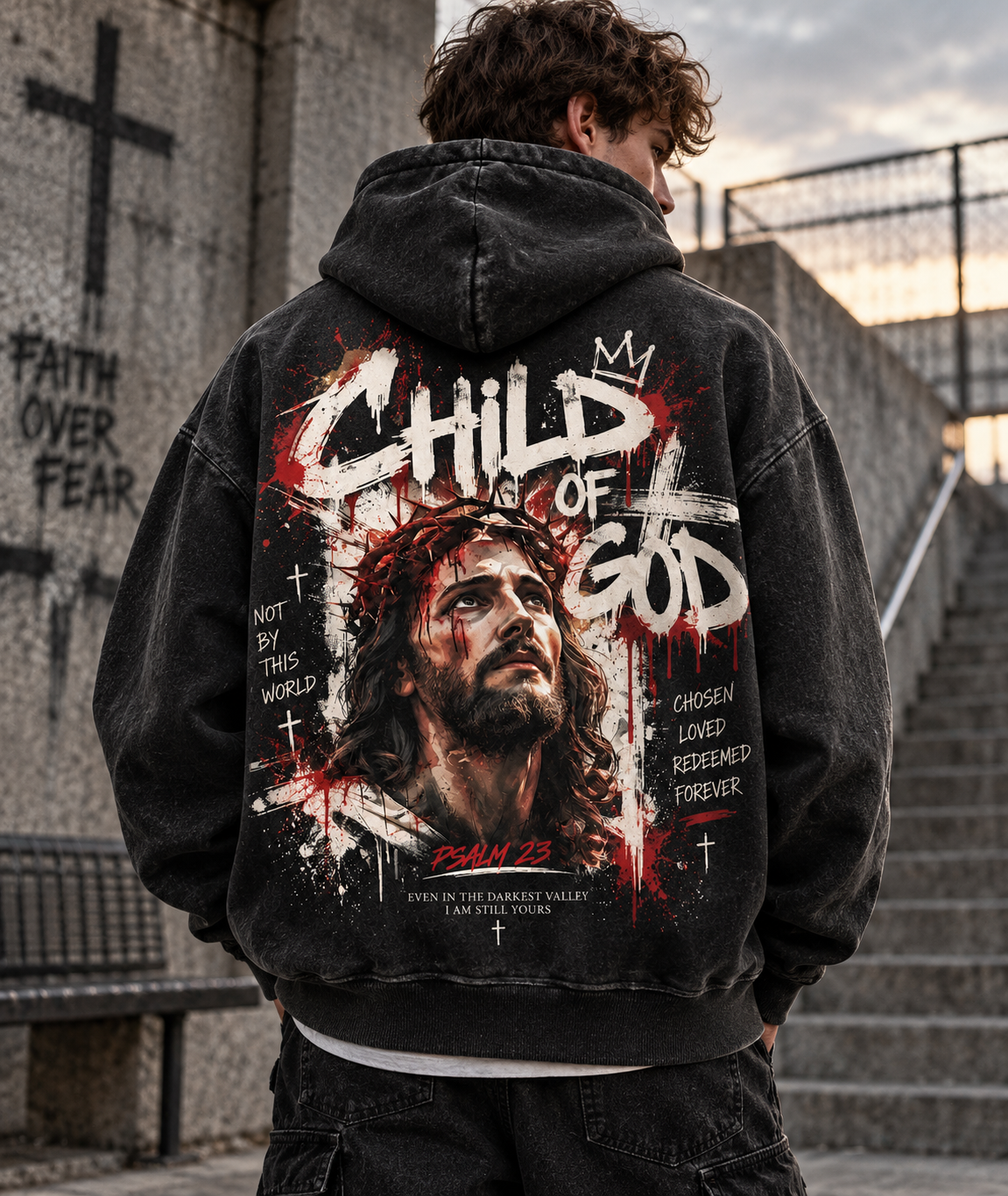Child of God Vintage Hoodie – Faith Streetwear