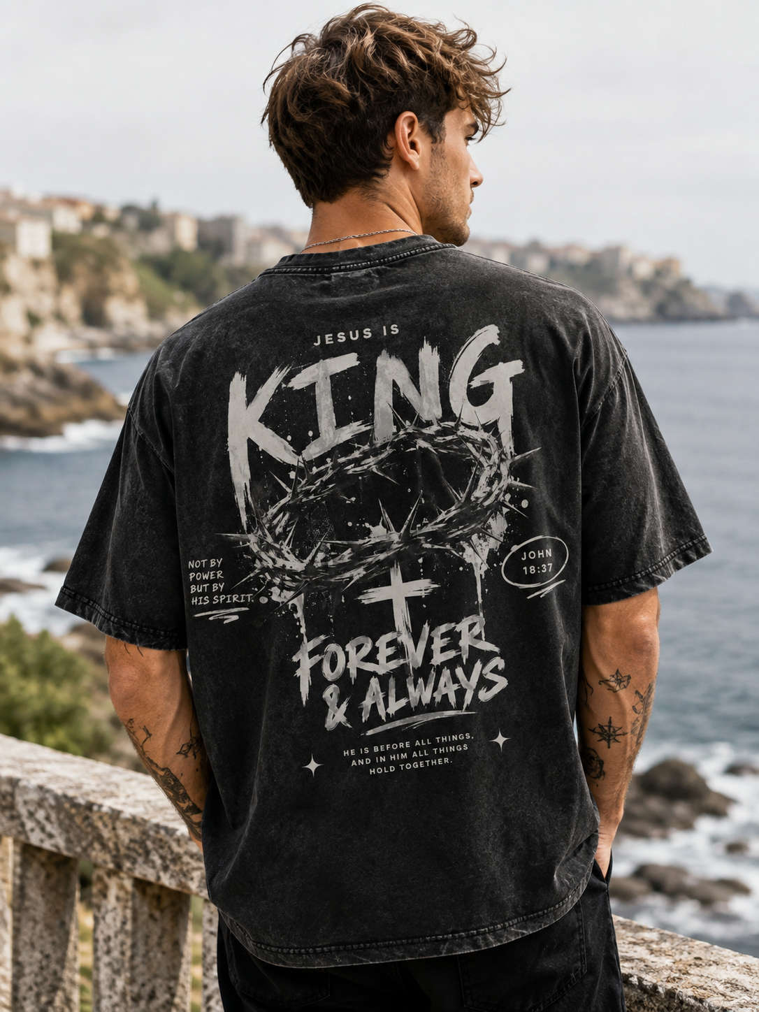 Vintage Faith Graphic T-Shirt – Jesus Is King