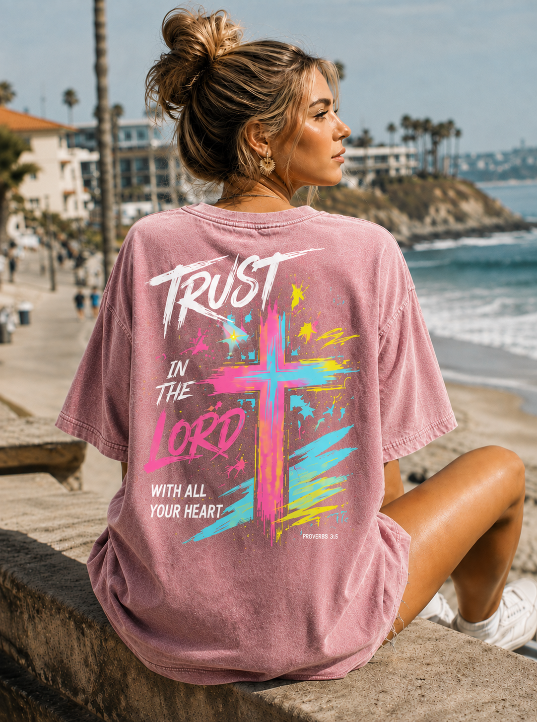 Trust in the Lord Graphic Tee – Vintage Washed Black