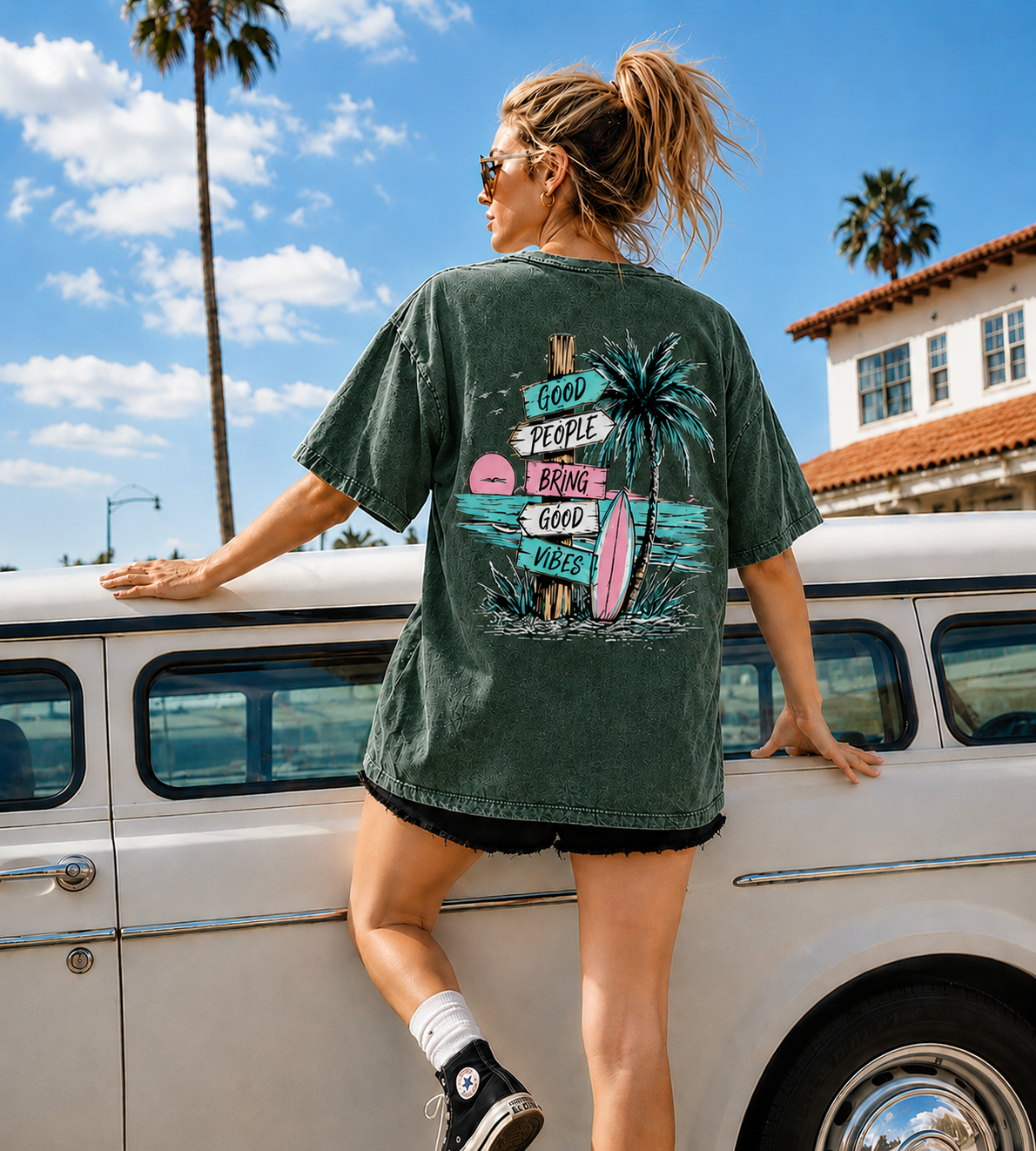 GOOD VIBES WASHED TEE
