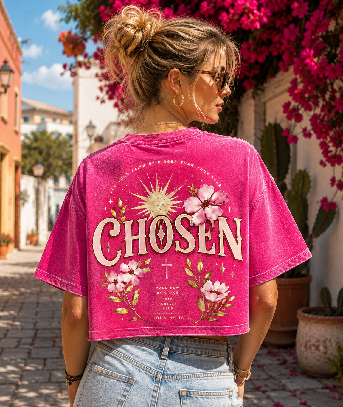 CHOSEN Faith Vintage Crop Top