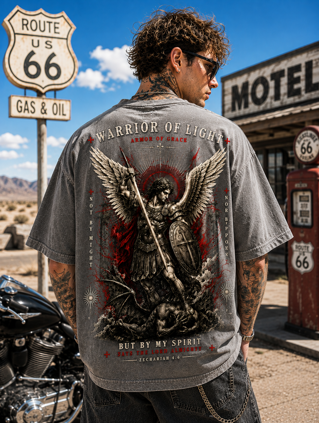 Warrior of Light™ – Vintage Washed Black Graphic Tee