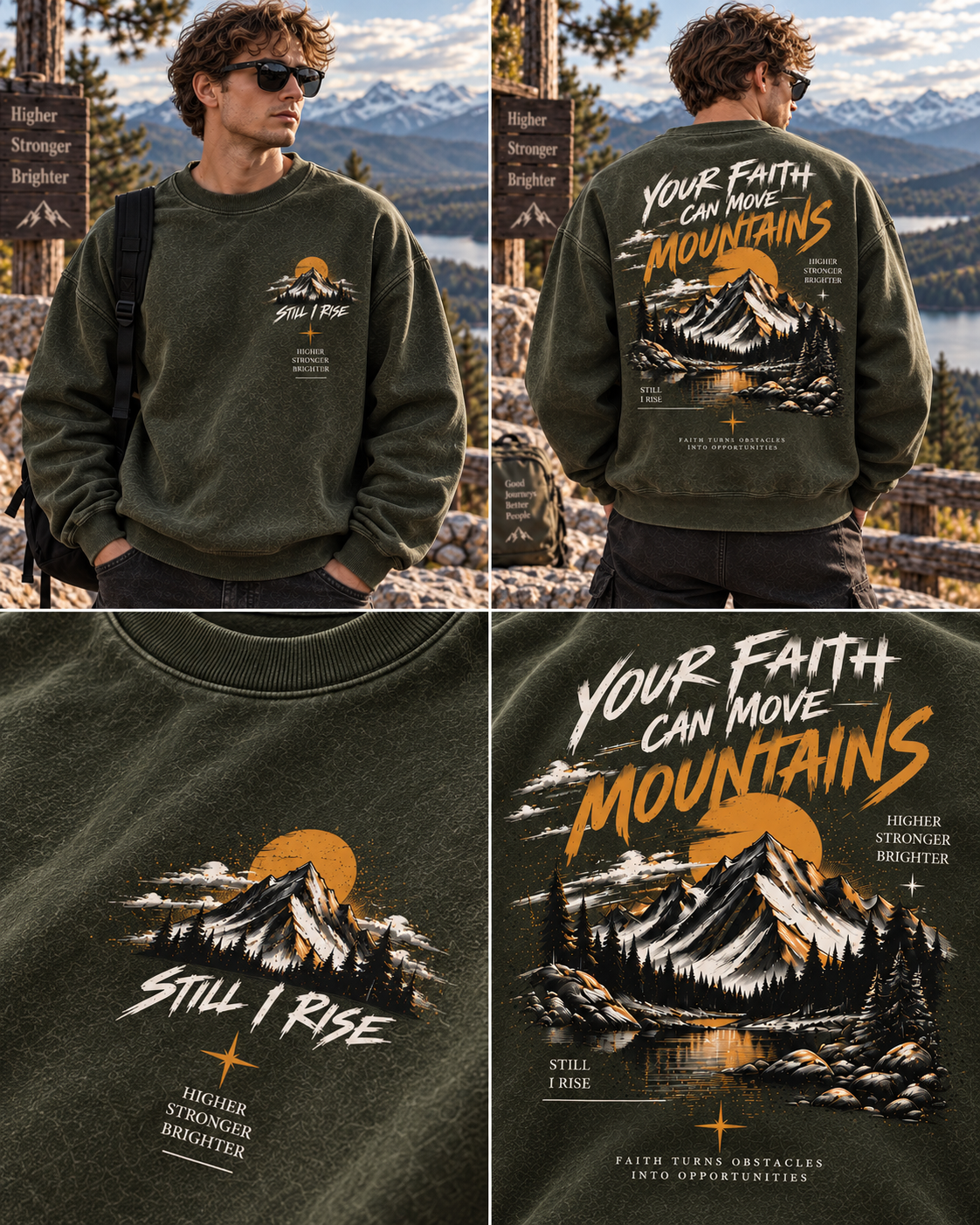 Faith Over Mountains – Vintage Outdoor Sweatshirt