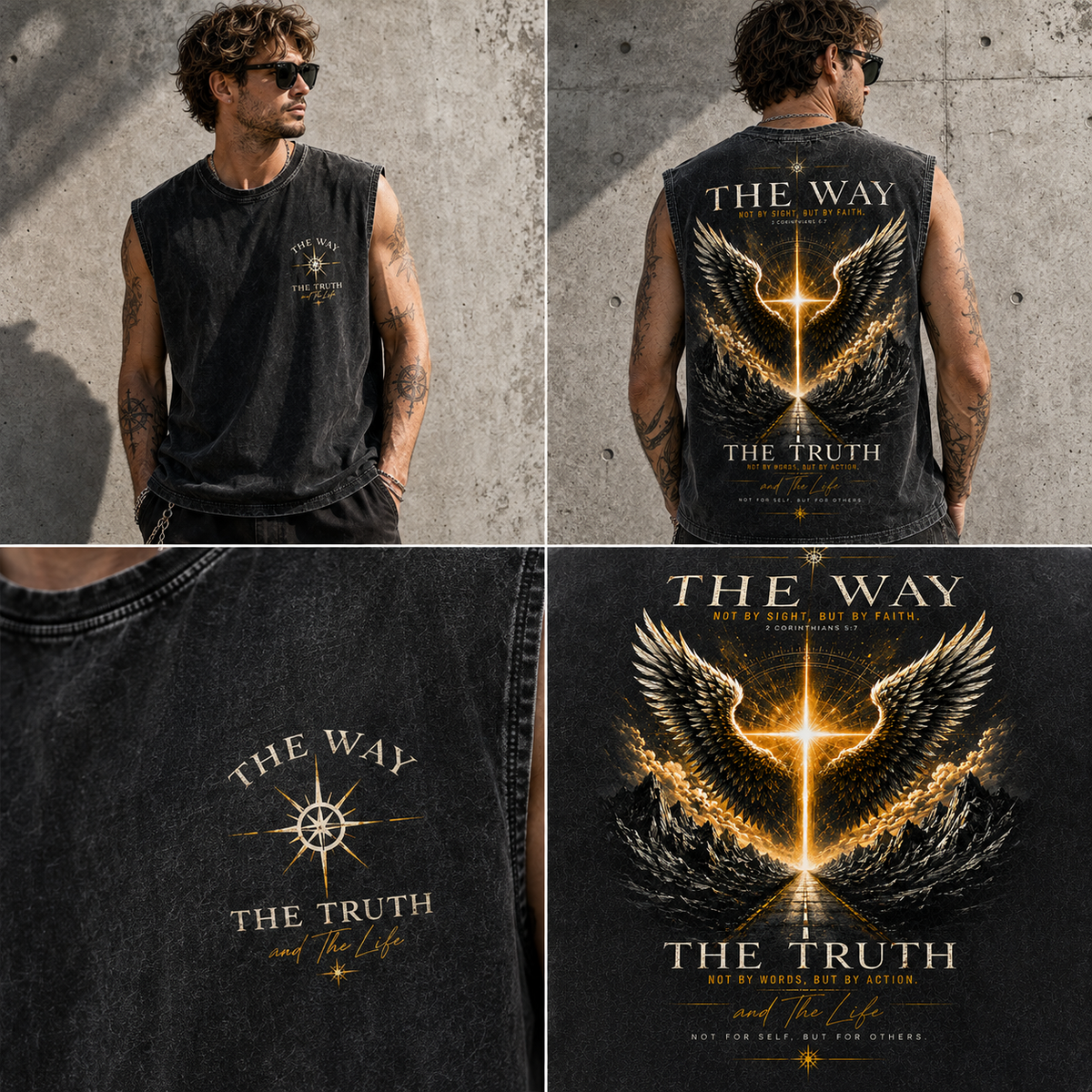 The Way – Vintage Faith Washed Black Tank