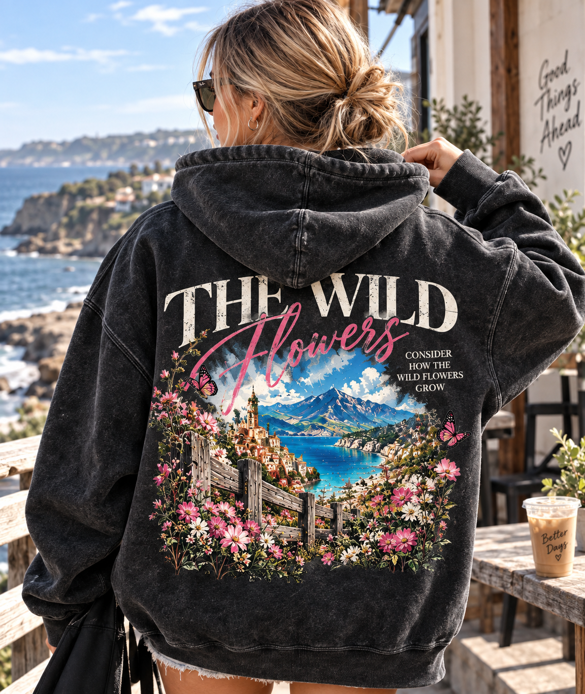The Wild Flowers Vintage Wash Hoodie