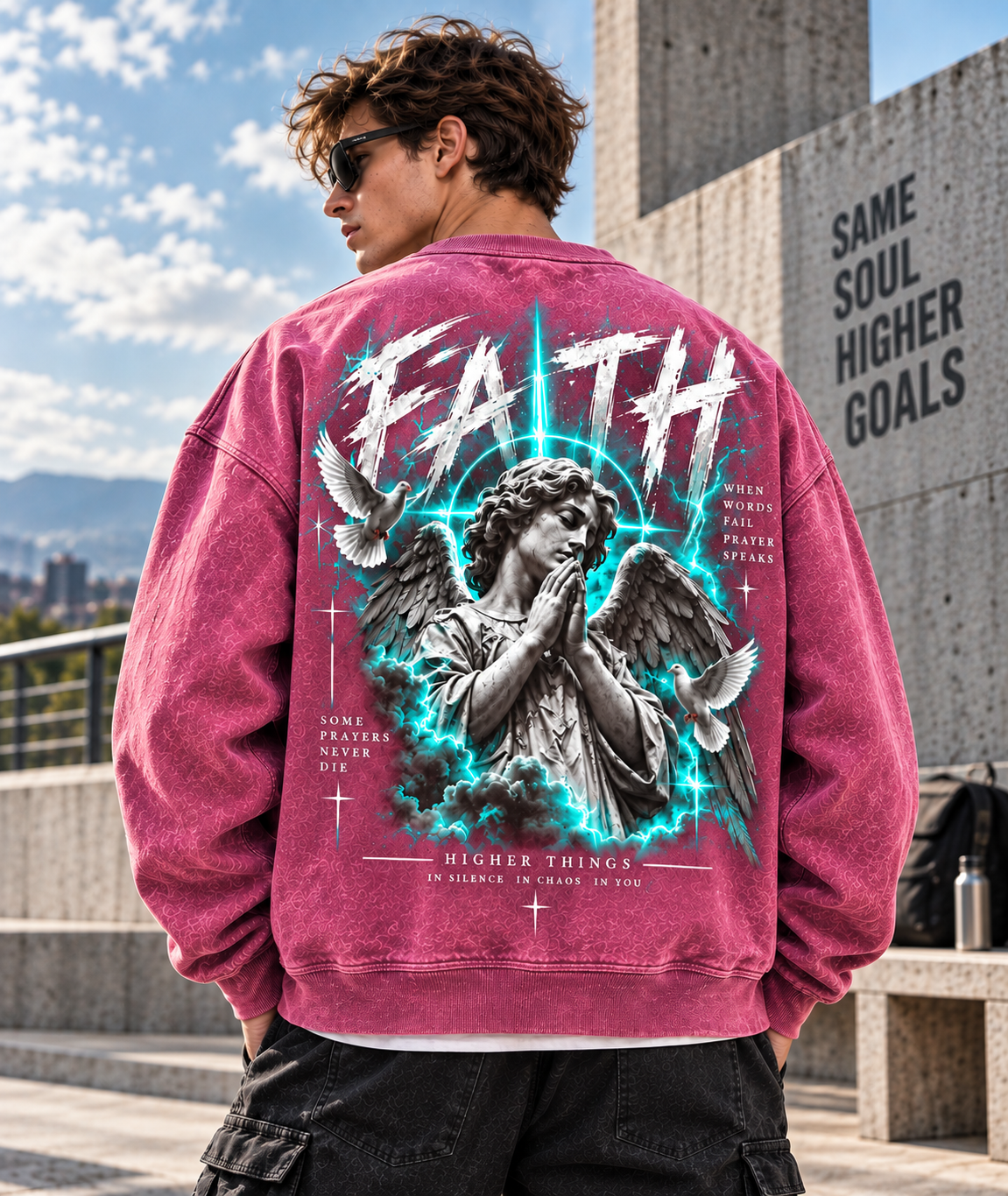 FAITH ANGEL – Higher Things Washed Sweatshirt