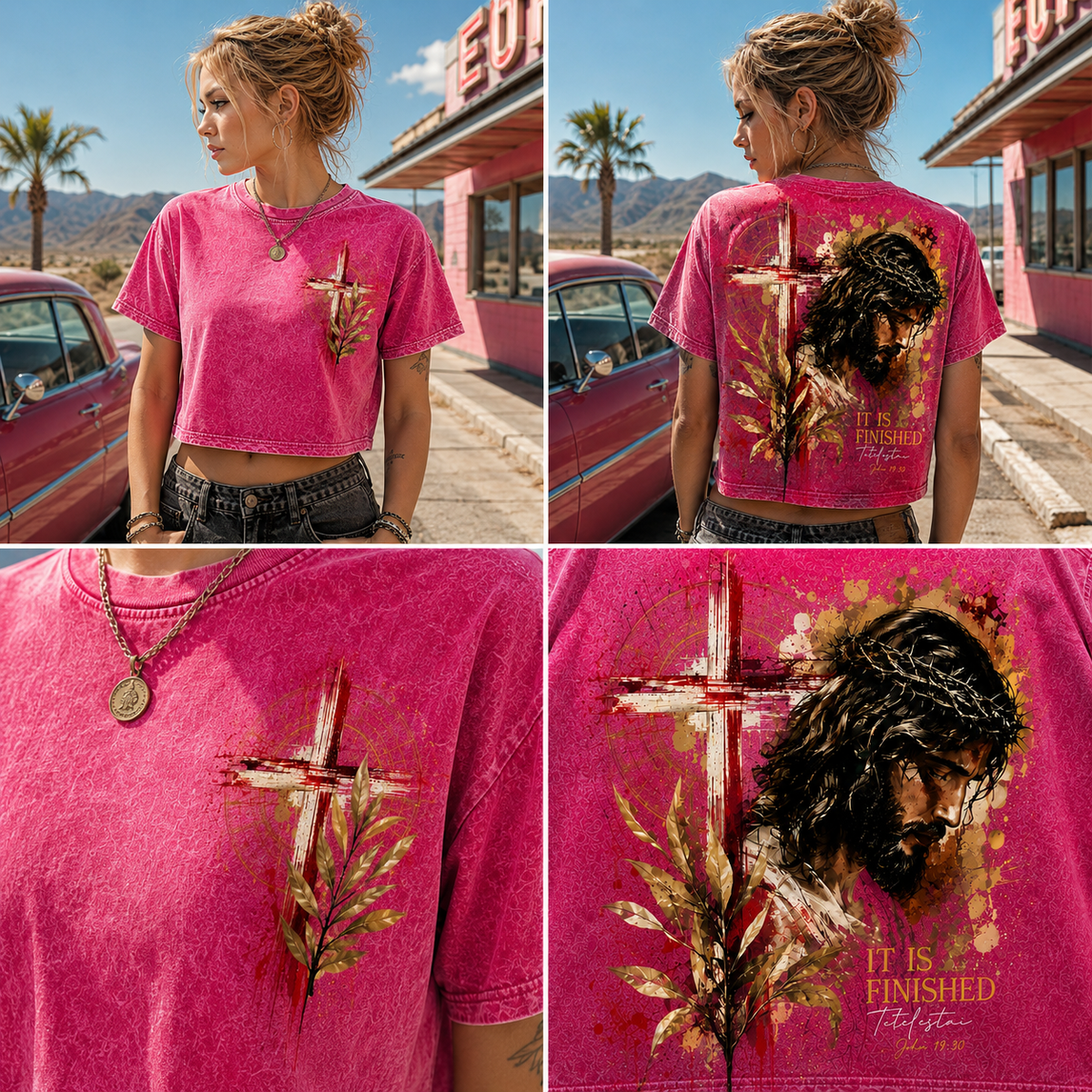 It Is Finished – Vintage Cross Crop Top