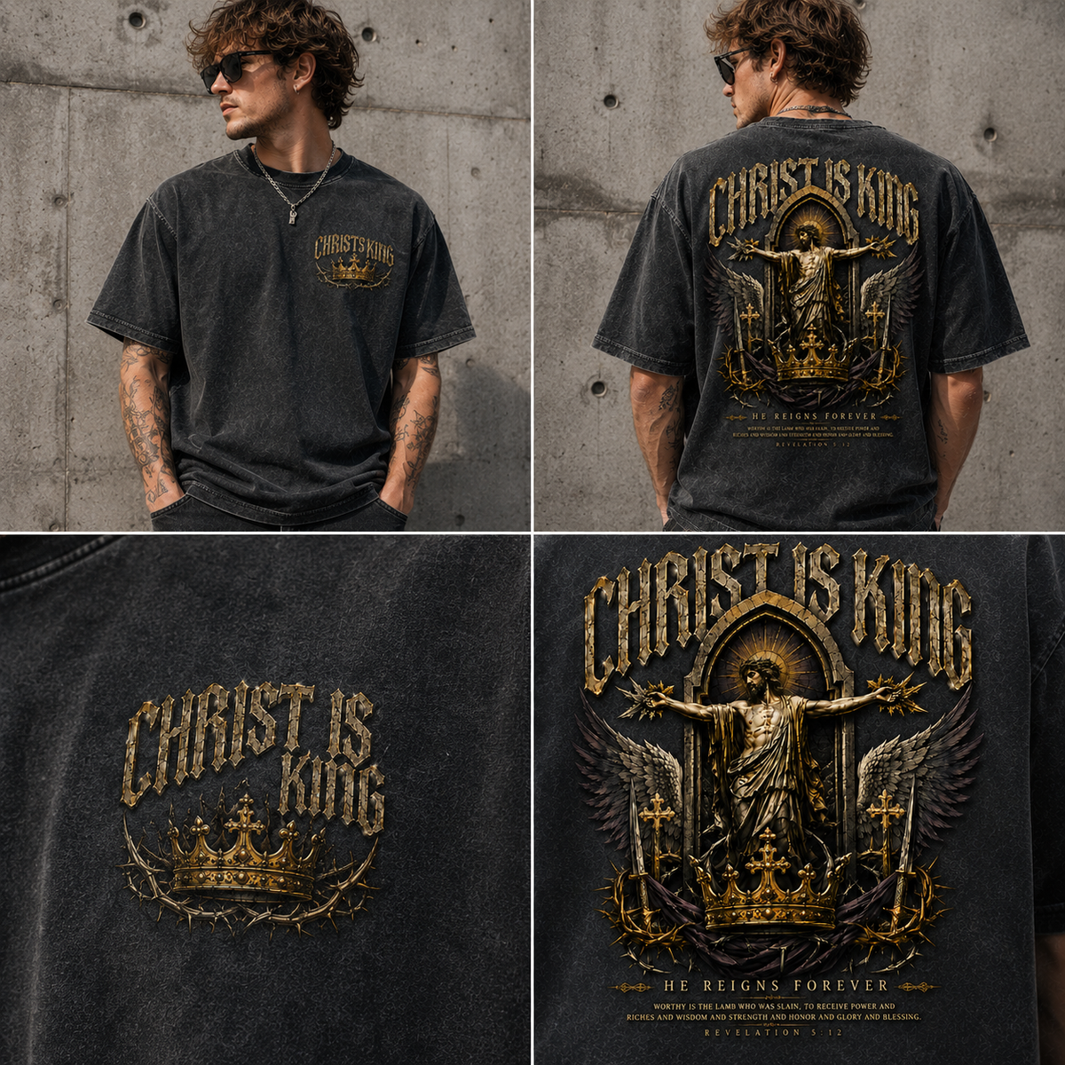 Christ Is King Vintage Graphic Tee