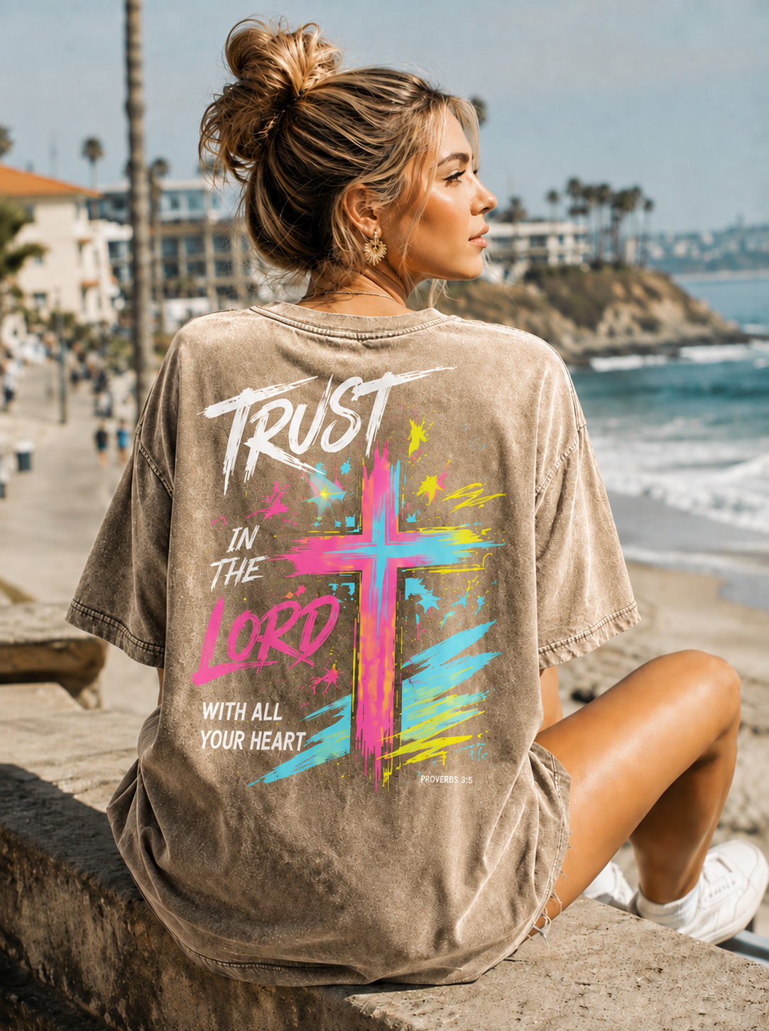 Trust in the Lord Graphic Tee – Vintage Washed Black