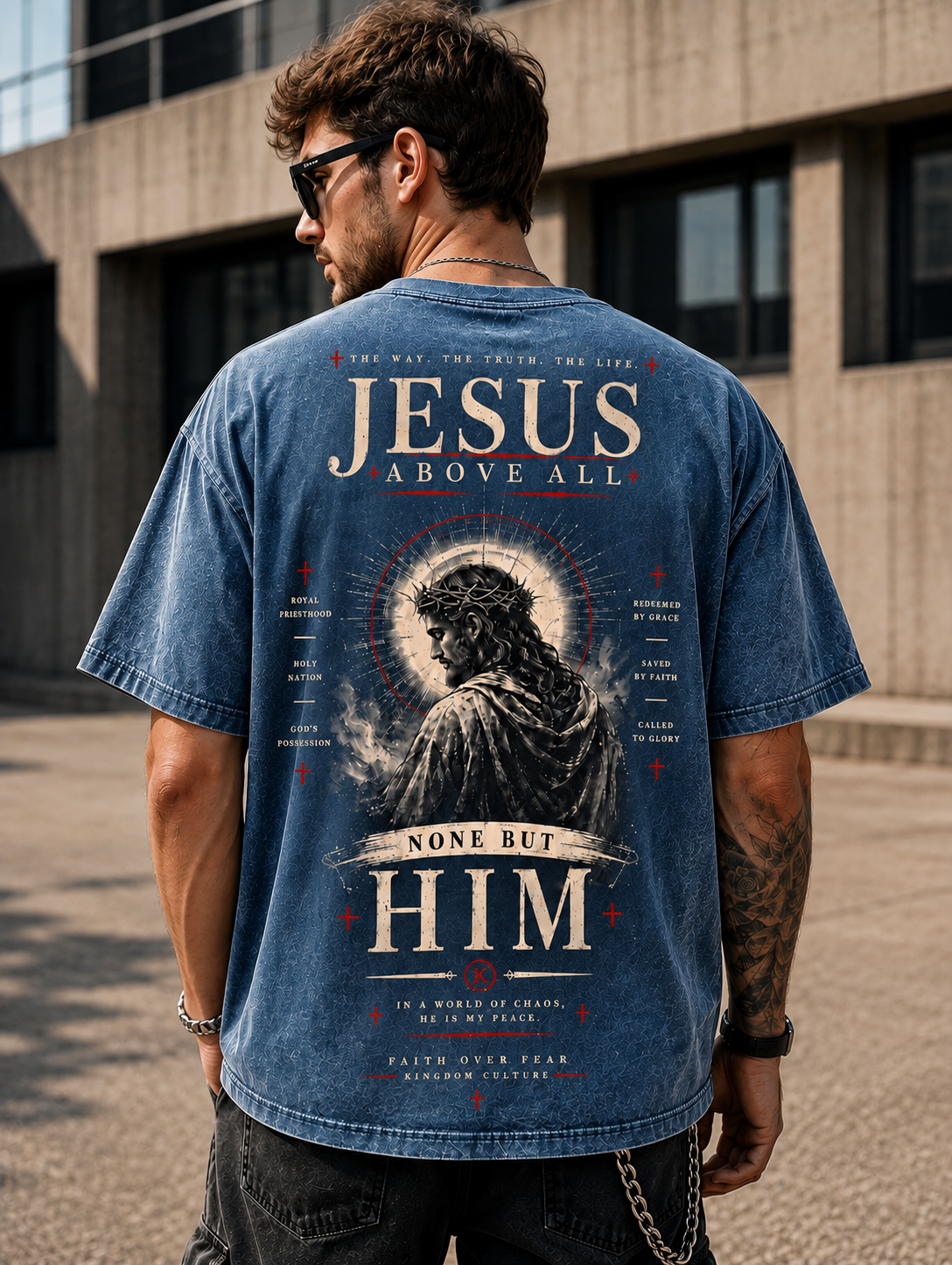 JESUS ABOVE ALL — Vintage Christian T-Shirt