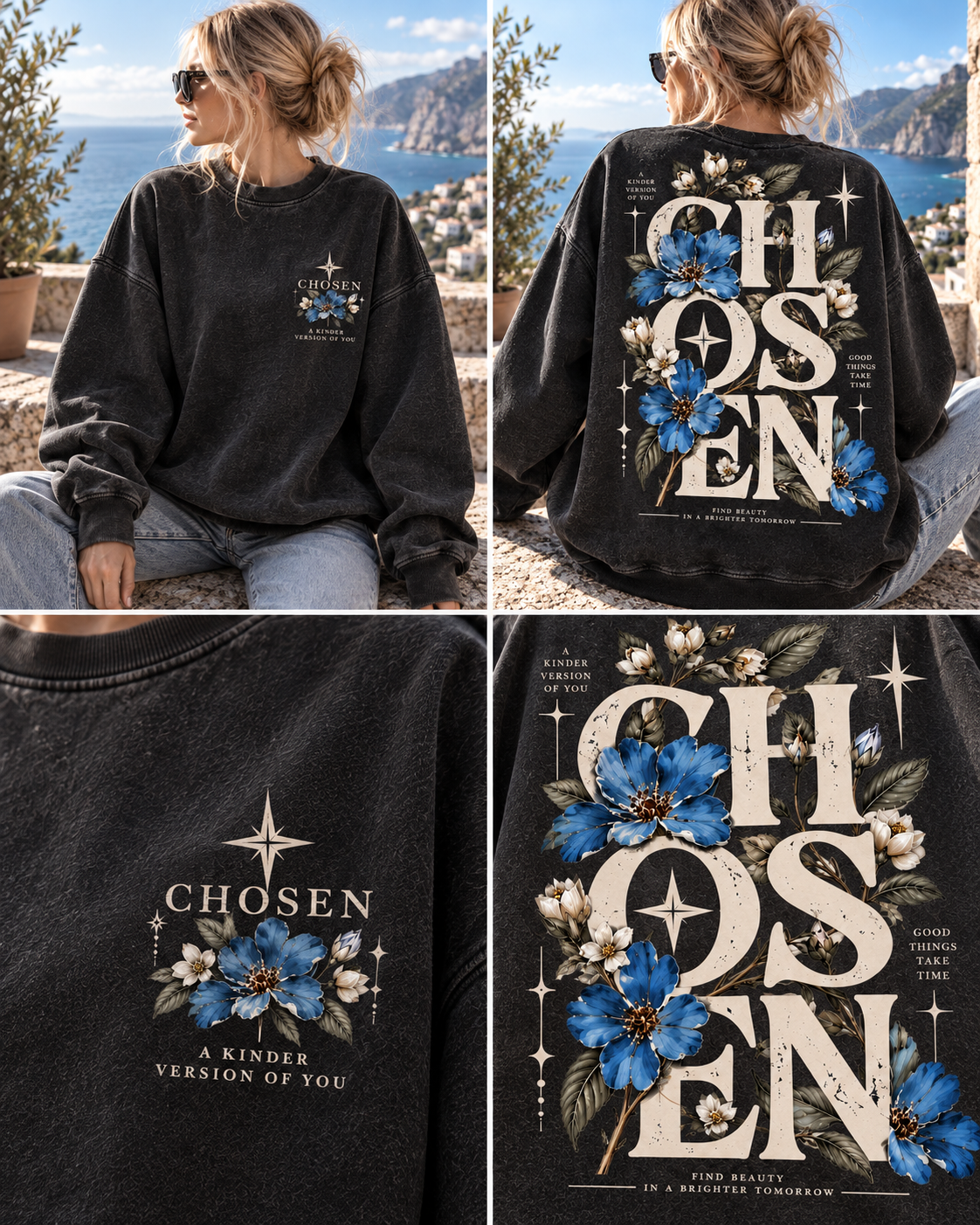 CHOSEN Floral Vintage Sweatshirt