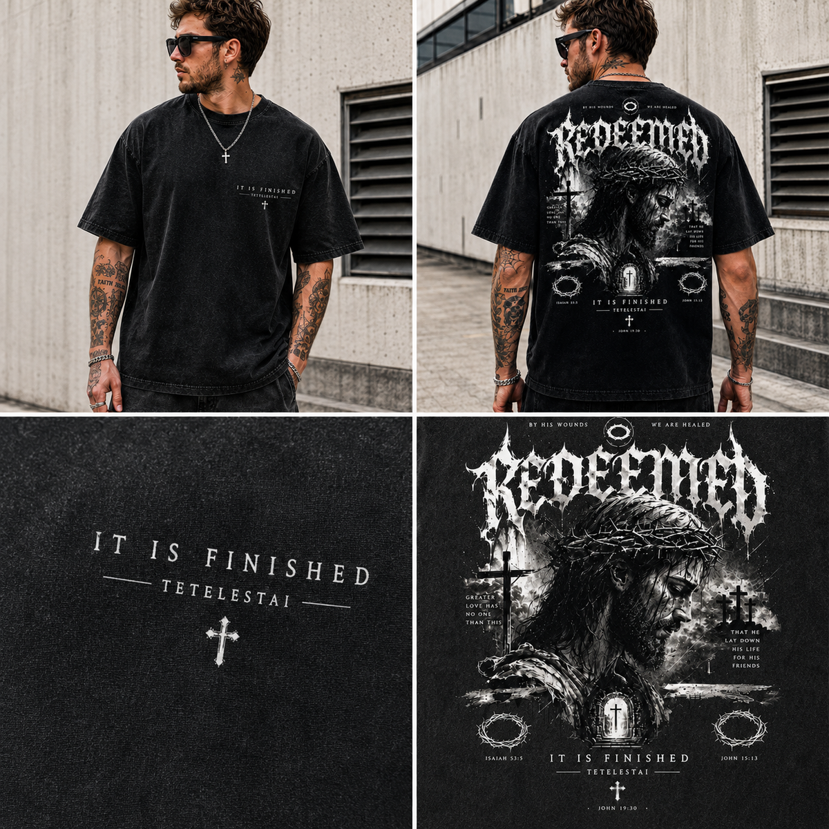 It Is Finished Graphic Oversized T-Shirt