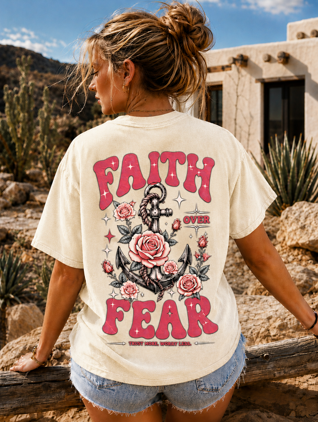 Faith Over Fear Vintage Washed T-Shirt