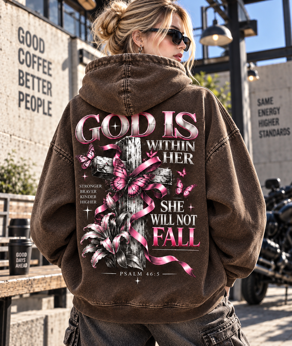 God Is Within Her – Vintage Faith Hoodie