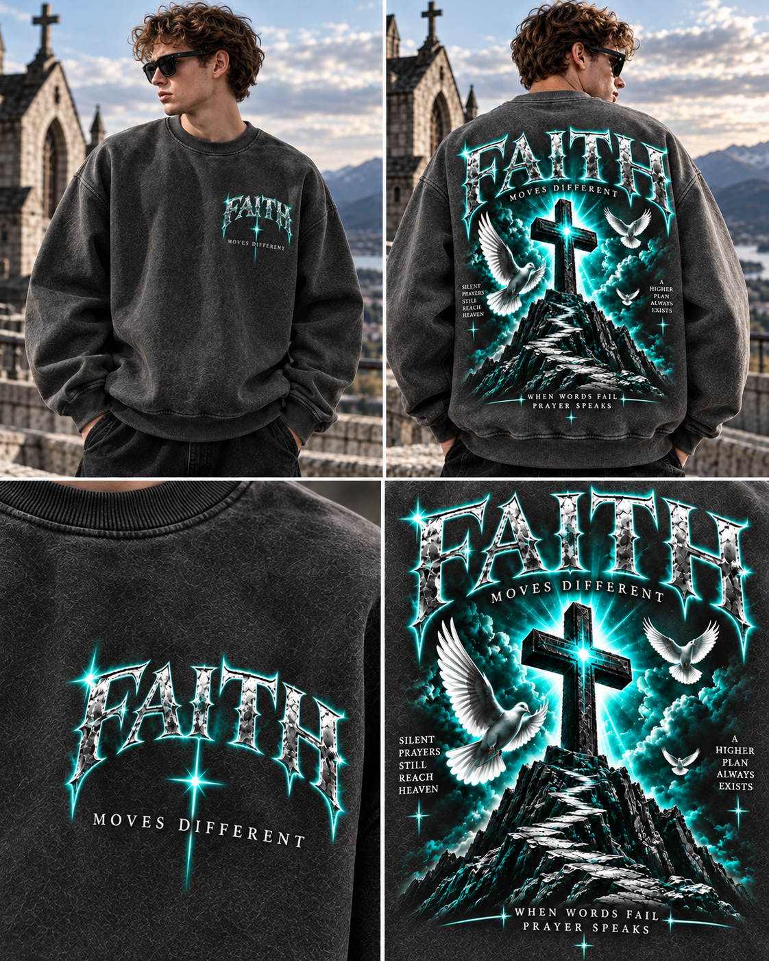 Faith Moves Different – Vintage Faith Sweatshirt