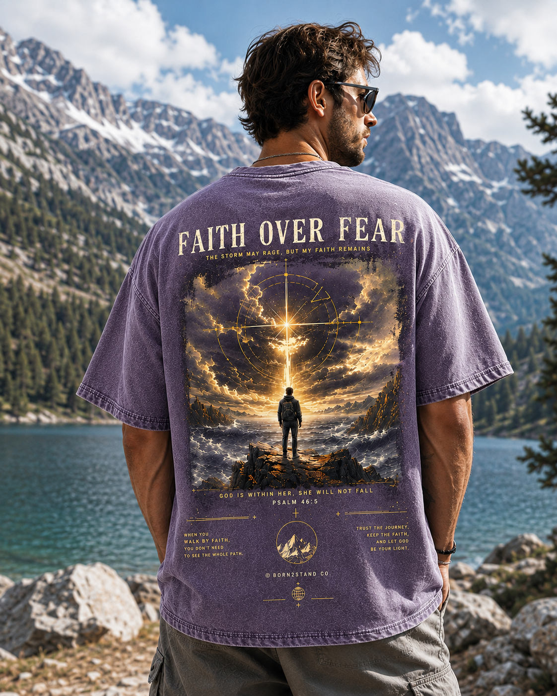 Faith Over Fear Vintage Graphic Tee