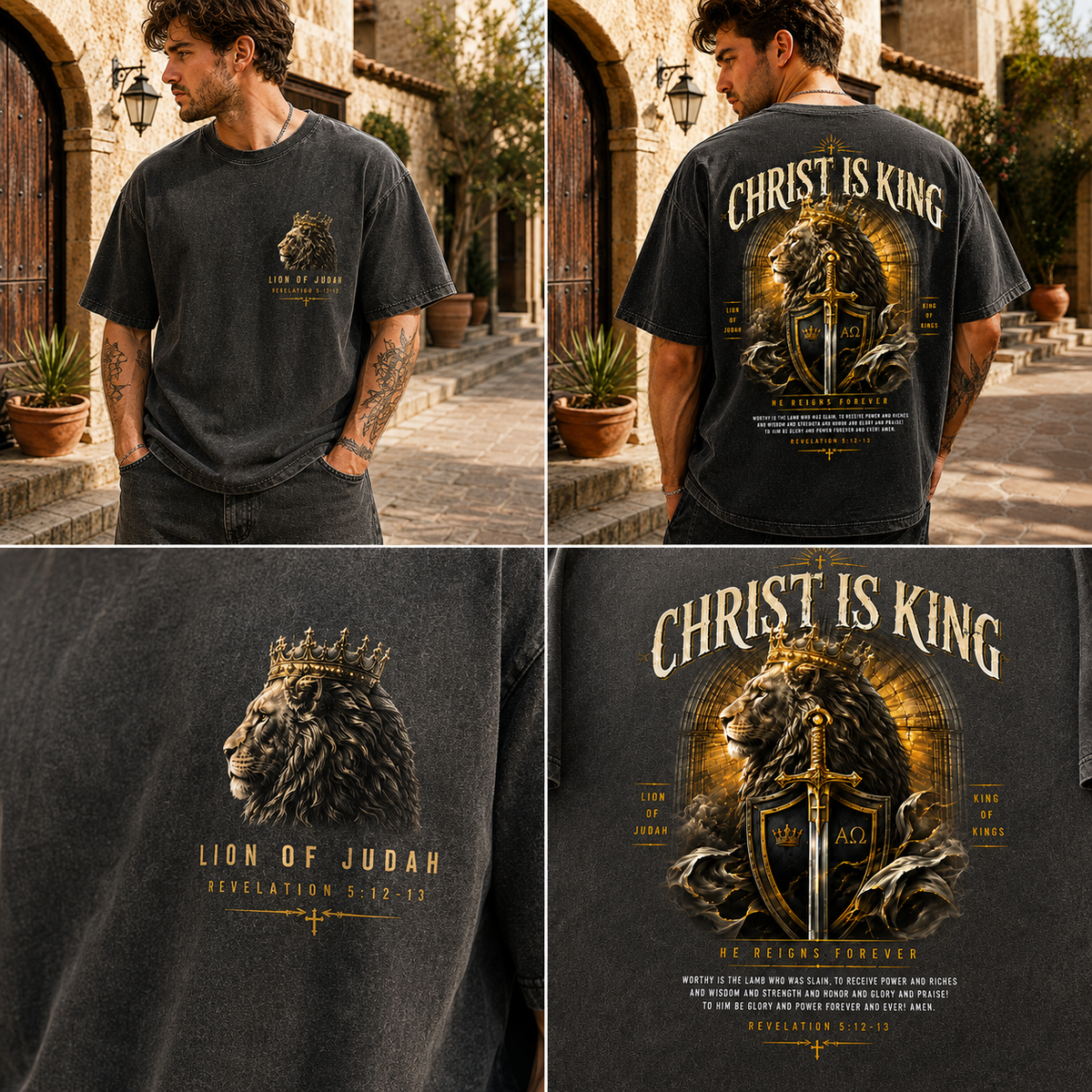 Christ Is King Vintage Washed Tee