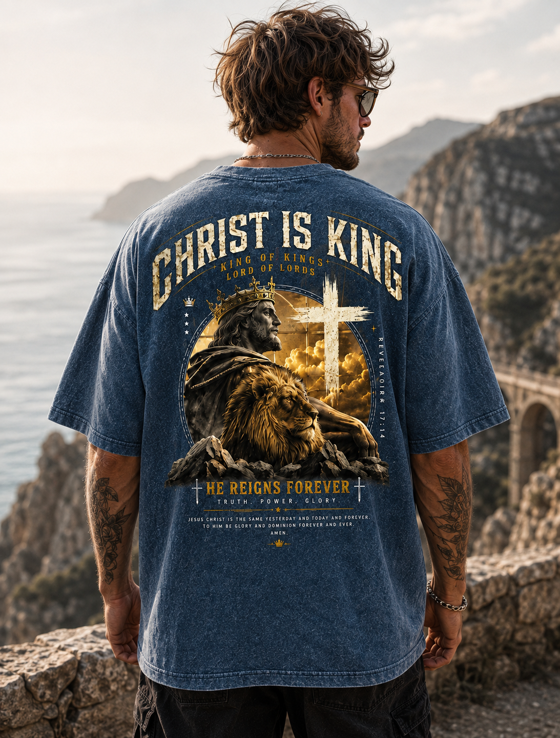 Christ Is King Vintage Graphic Tee