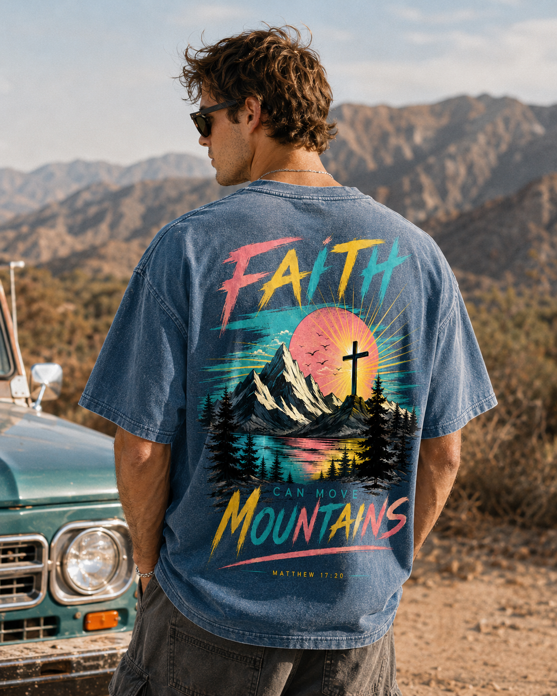 Faith Can Move Mountains – Vintage Graphic T-Shirt