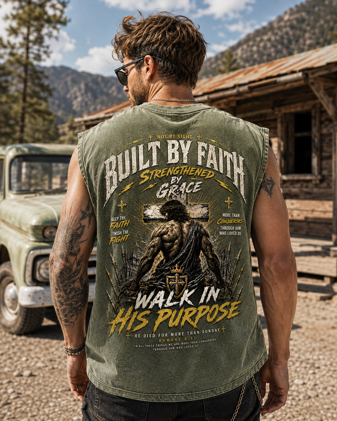 Built by Faith Washed Tank Top