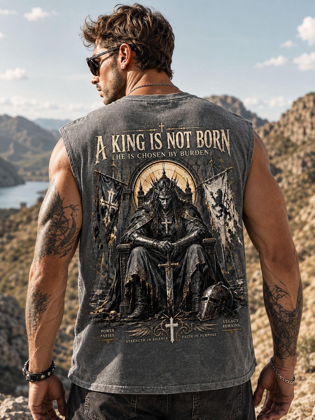 Medieval King Washed Tee – Gothic Vintage