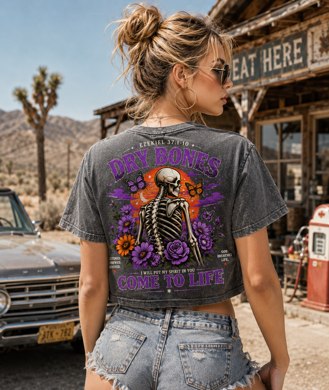 Dry Bones Come to Life – Vintage Graphic Crop Top