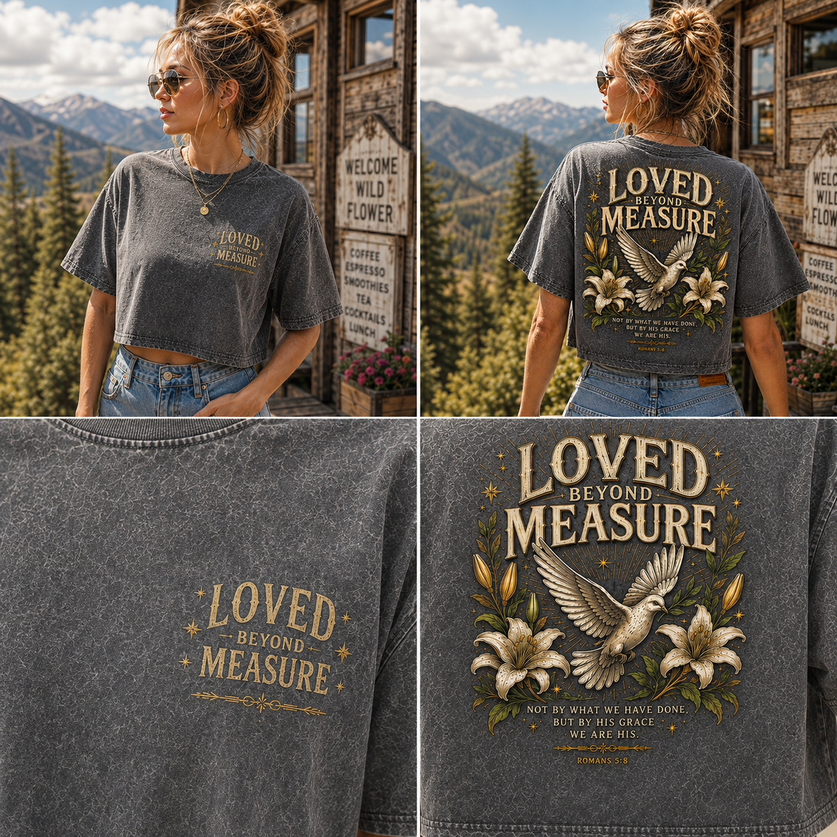 Loved Beyond Measure – Vintage Grace Crop Top