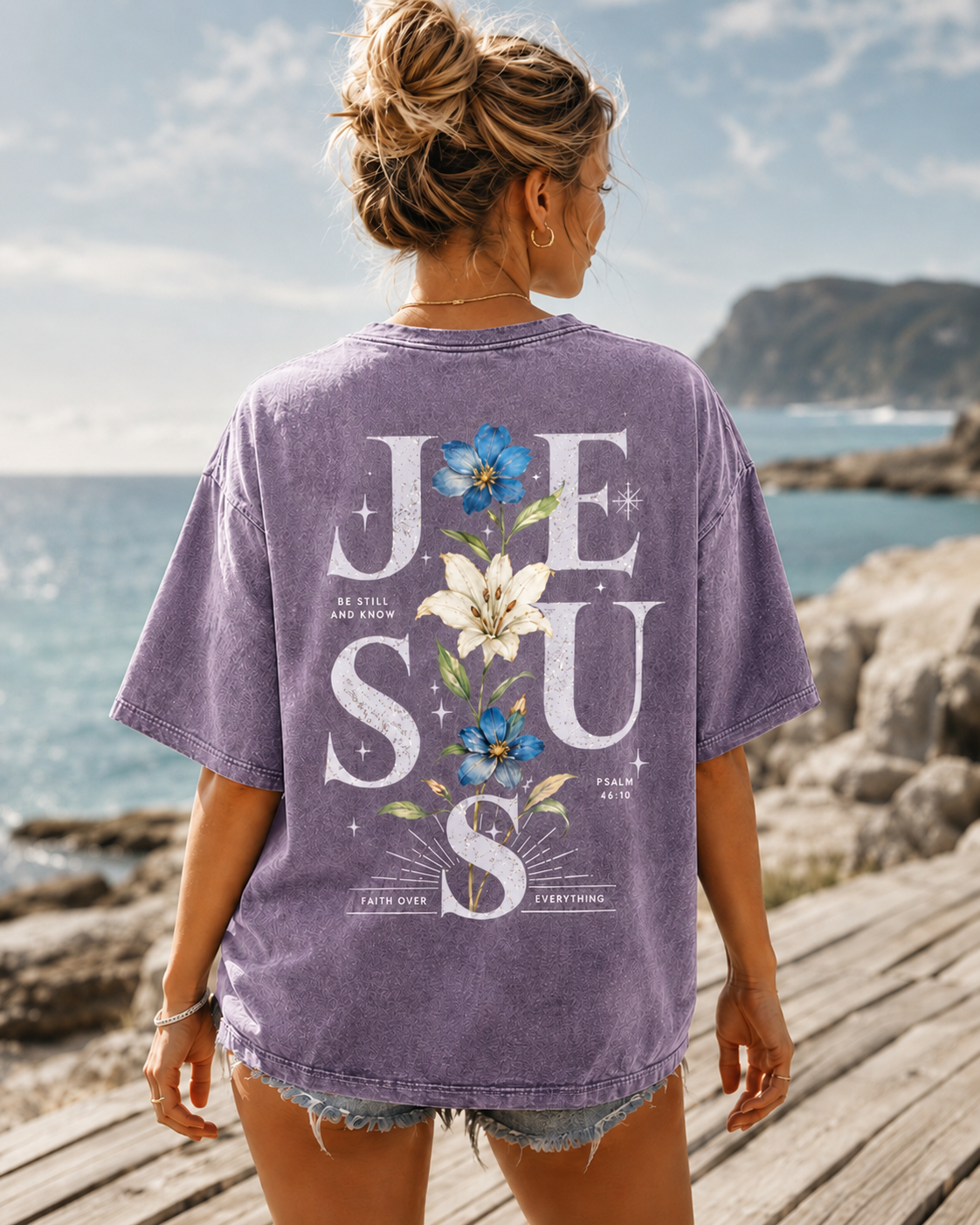 Vintage Jesus Floral Graphic Tee
