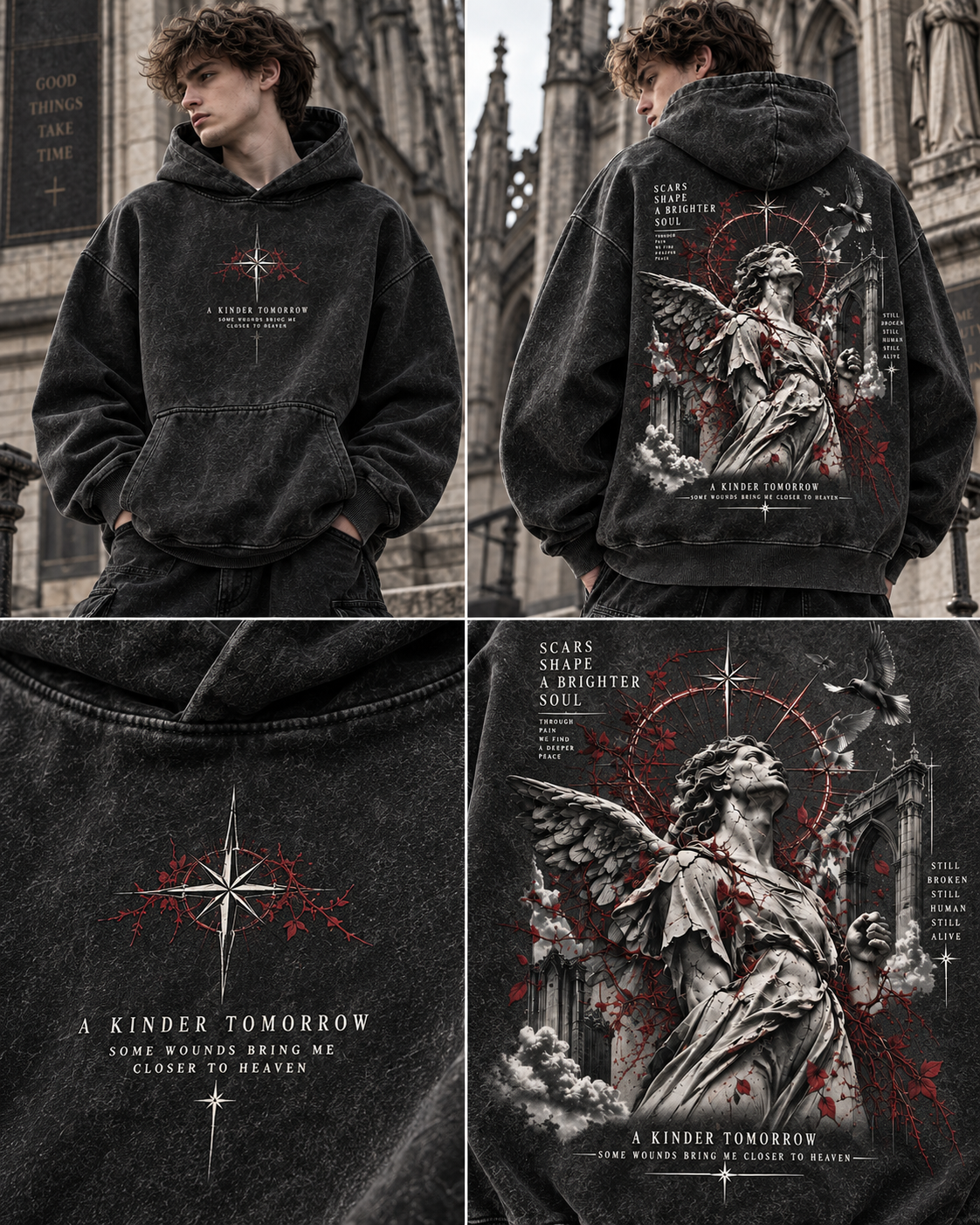 A Kinder Tomorrow – Gothic Angel Hoodi
