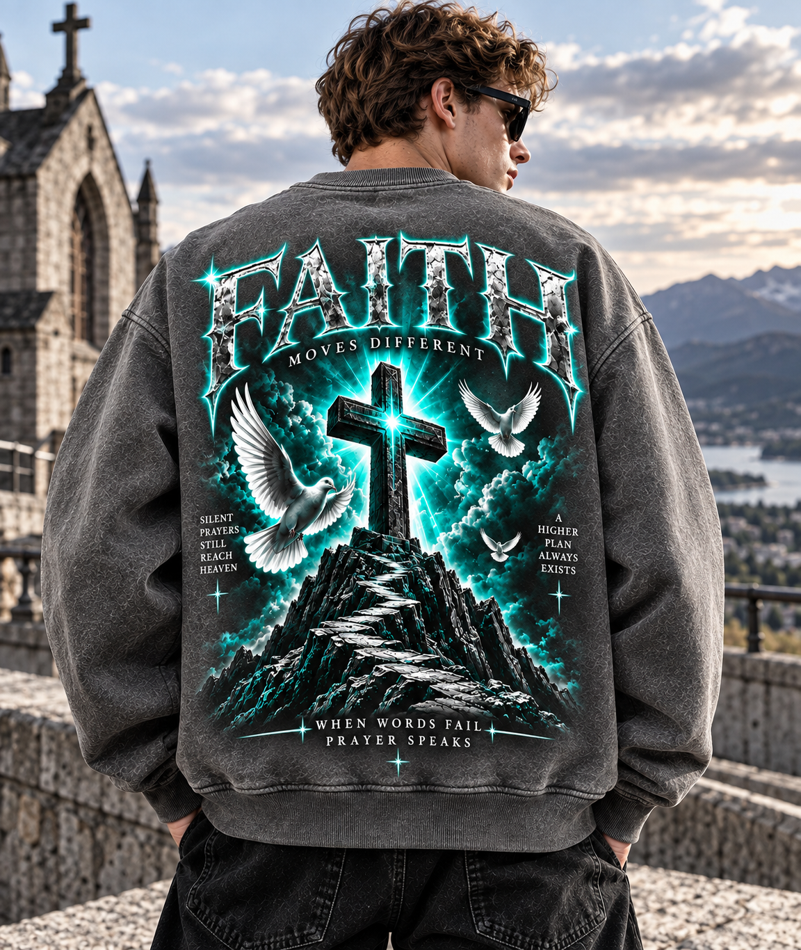 Faith Moves Different – Vintage Faith Sweatshirt