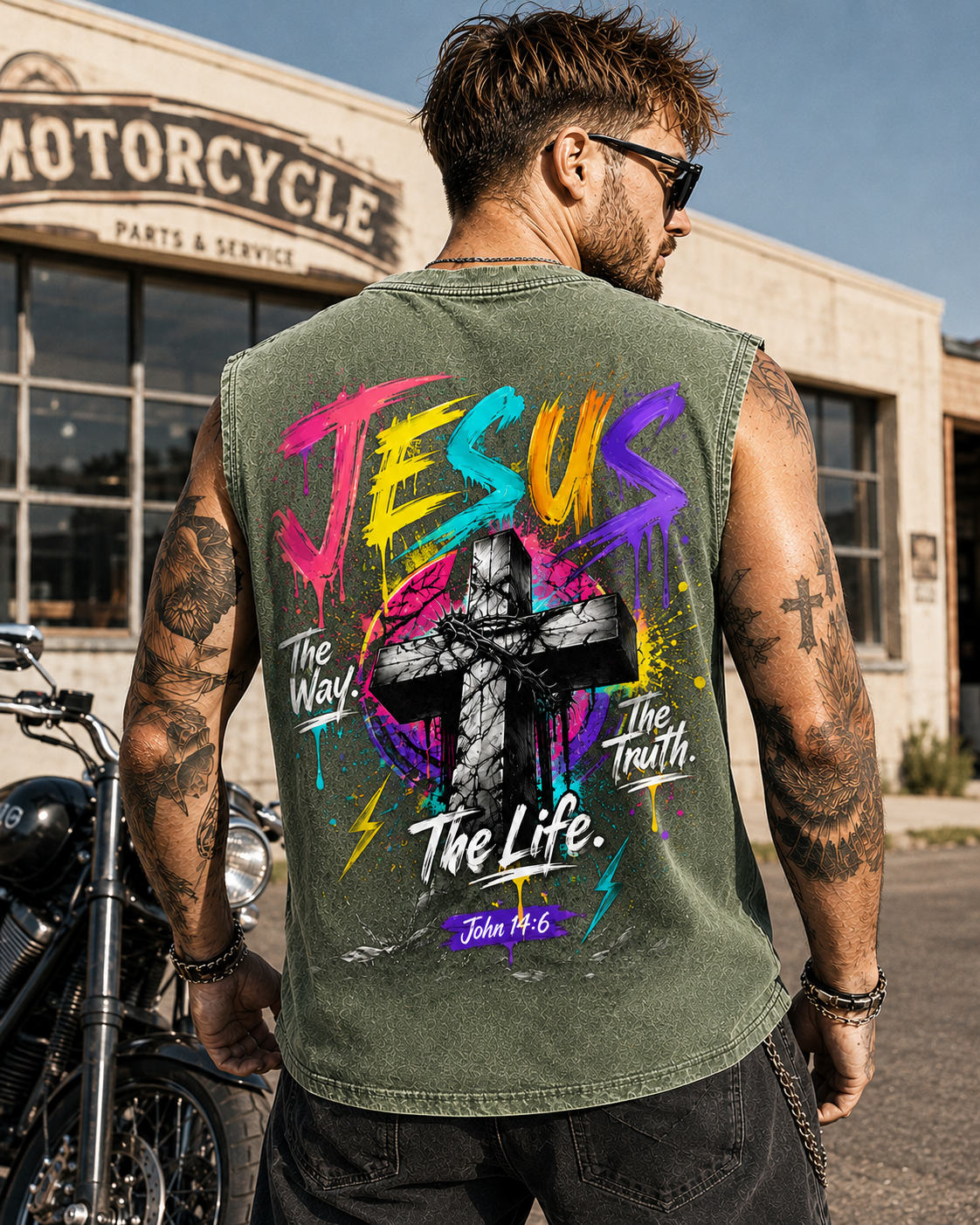 JESUS Vintage Wash Tank Top – Faith Streetwear