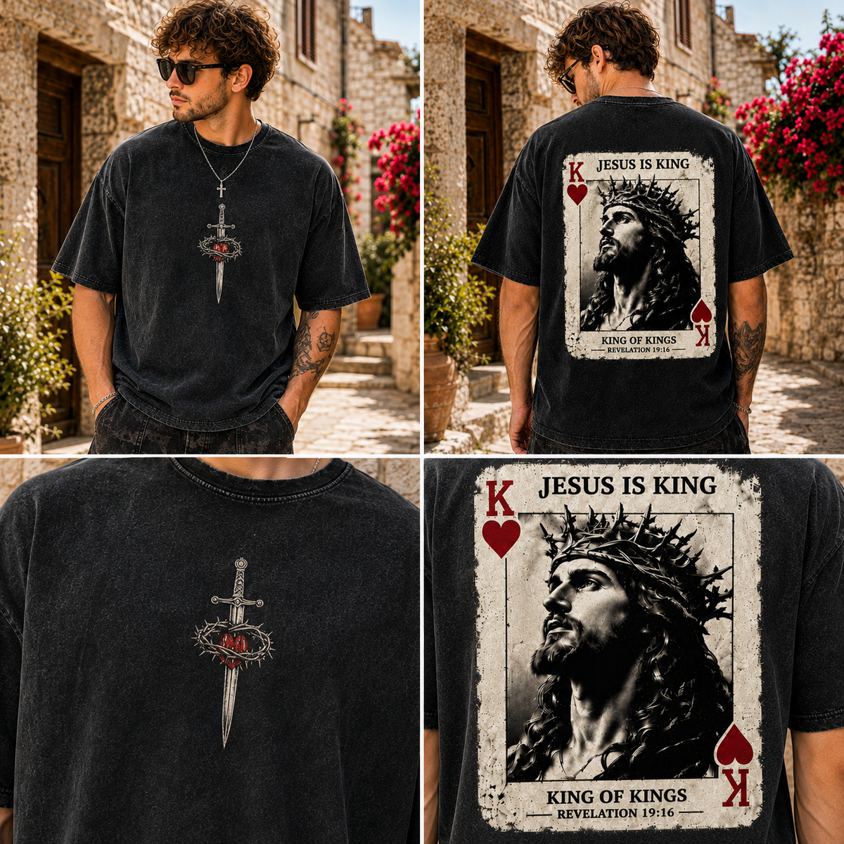 Jesus Is King – Vintage Olive Tee