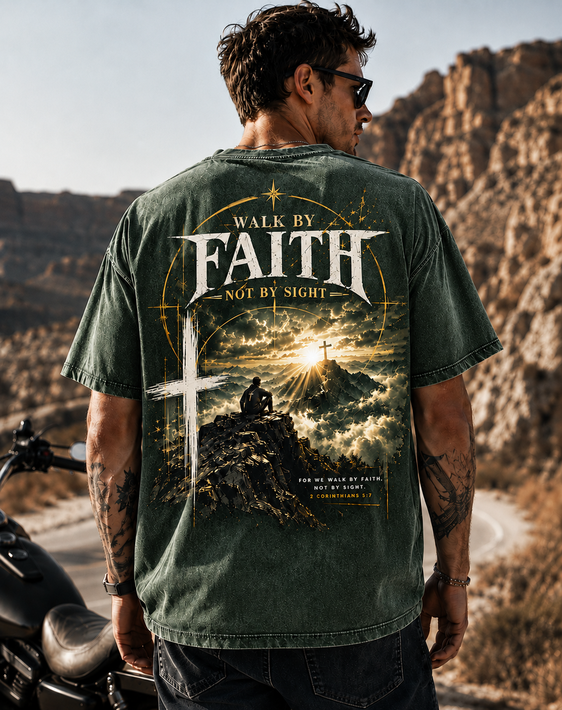 Walk By Faith Vintage Graphic T-Shirt