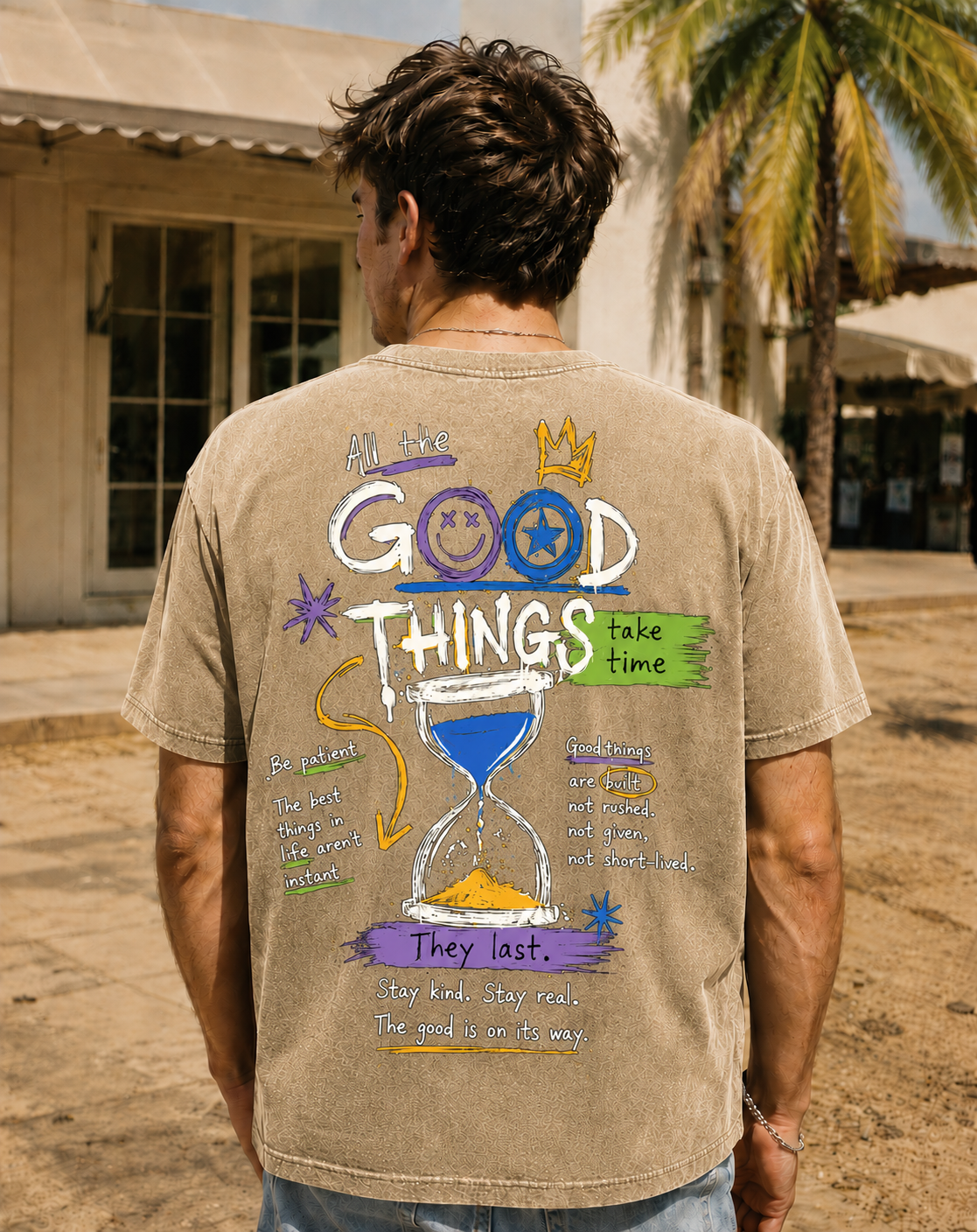 Vintage GOOD THINGS Graphic T-Shirt – Unisex Washed Tee