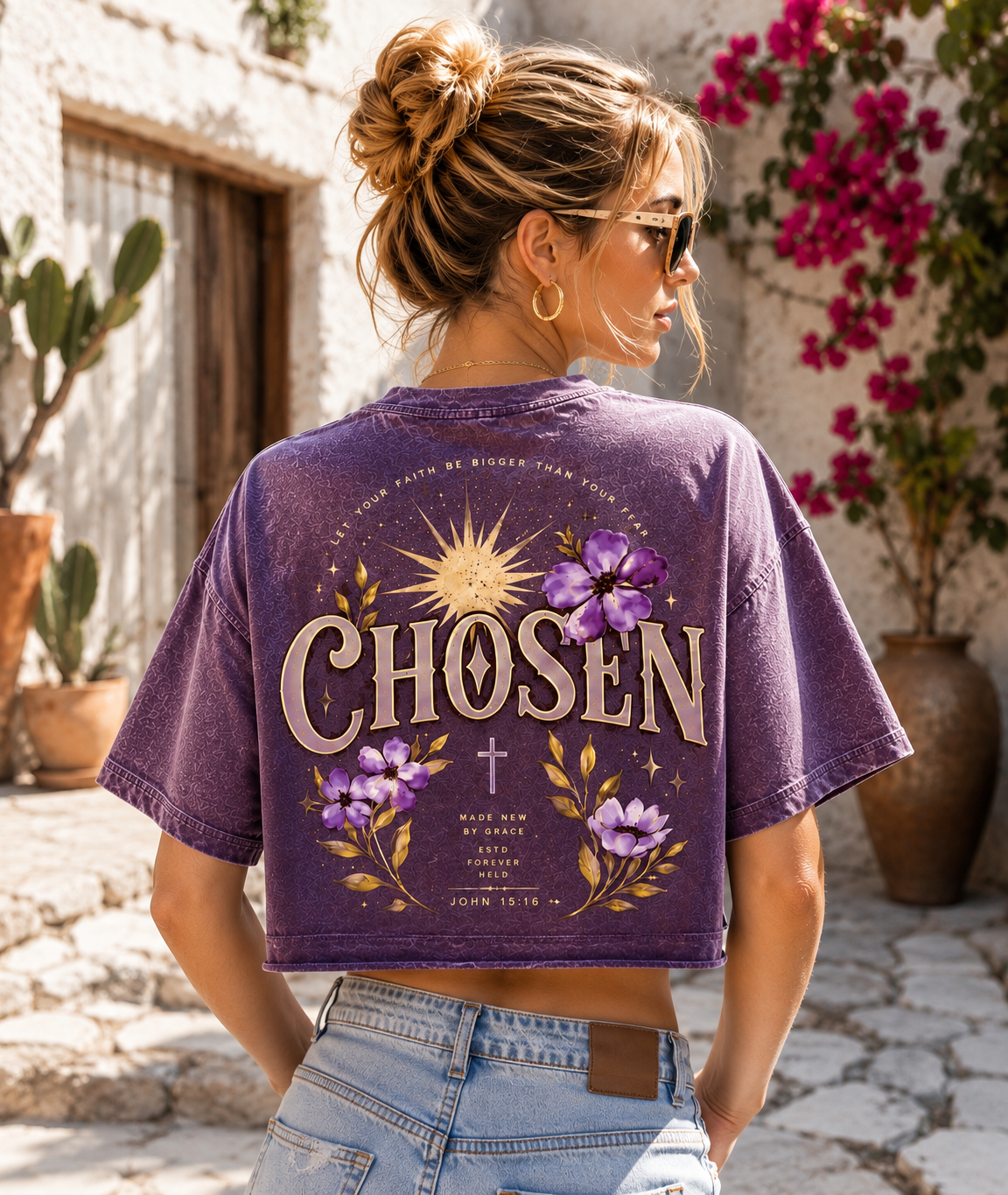 CHOSEN Faith Vintage Crop Top