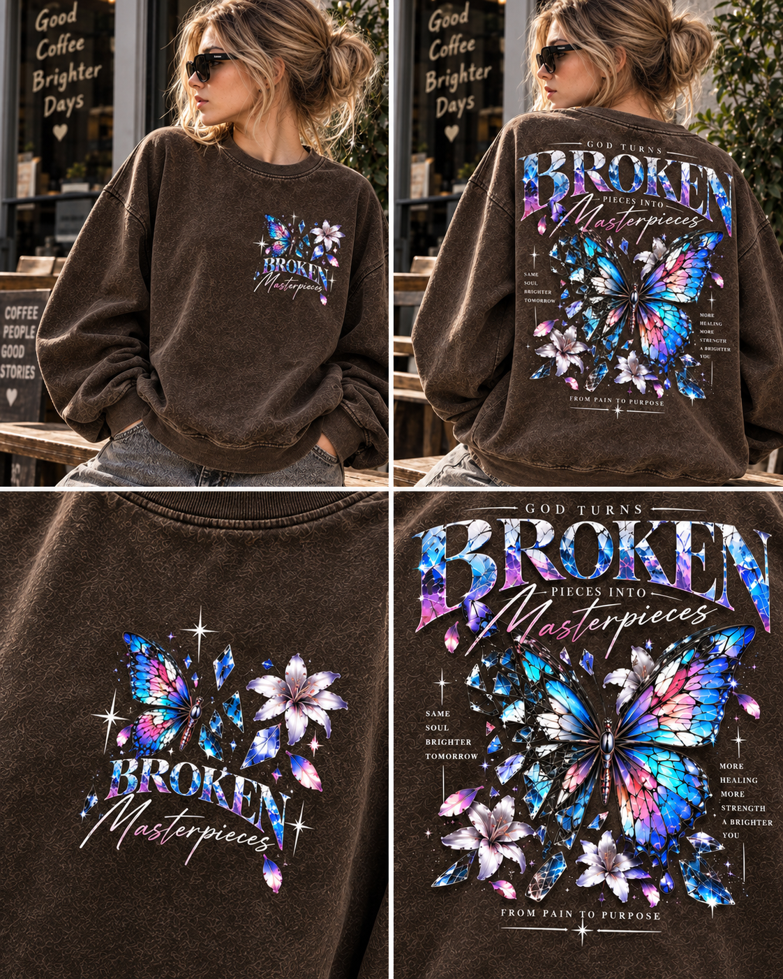 Broken Masterpieces – Butterfly Vintage Sweatshirt