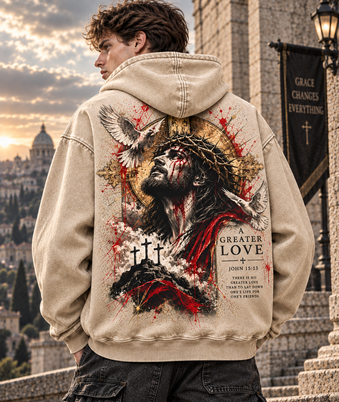 A Greater Love Vintage Hoodie