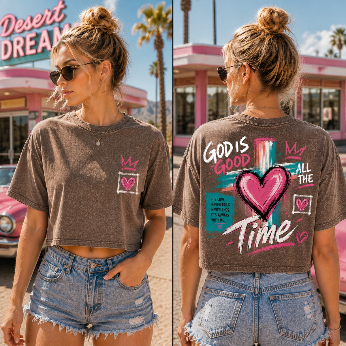God Is Good – Faith Graphic Crop Top