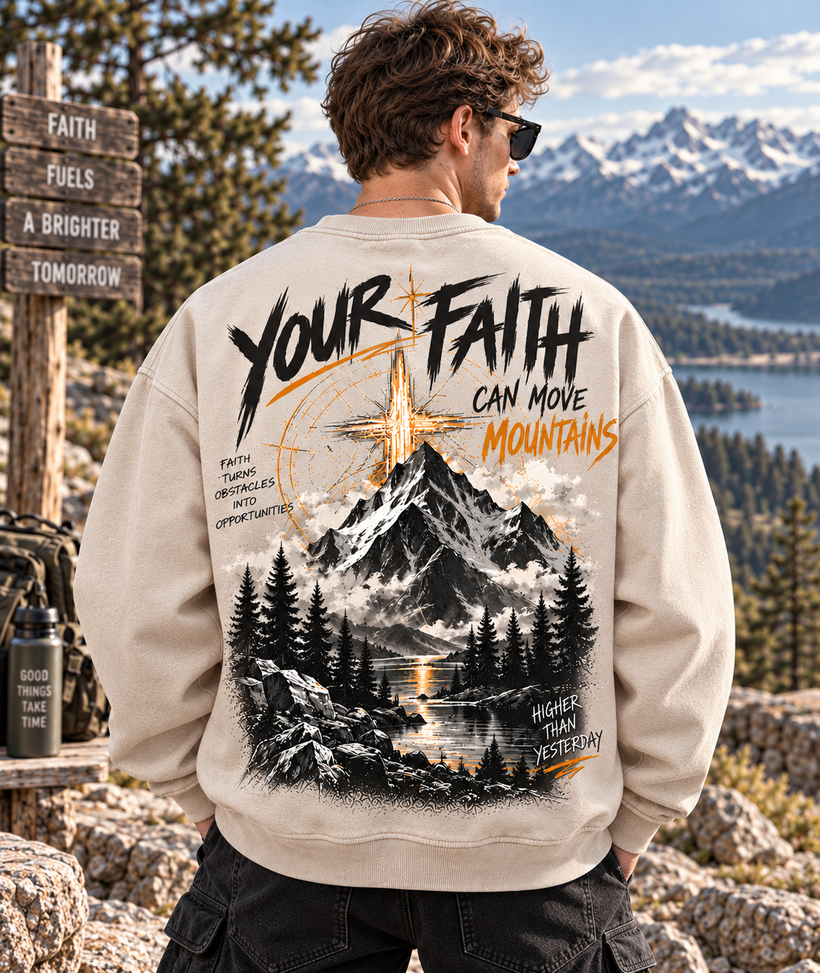 Faith Moves Mountains Vintage Sweatshirt
