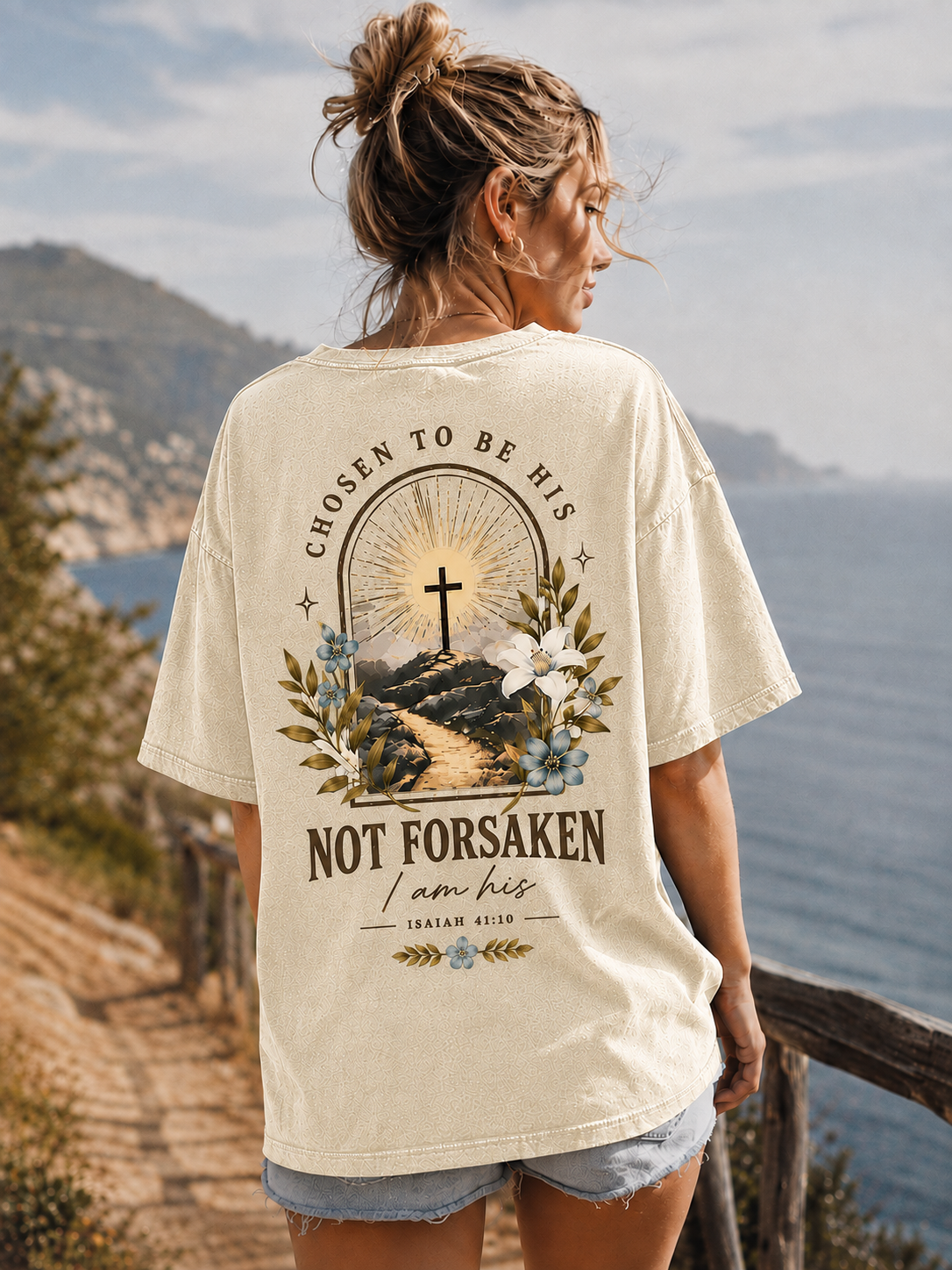 Faith Inspired Vintage Oversized T-Shirt – Chosen to Be His