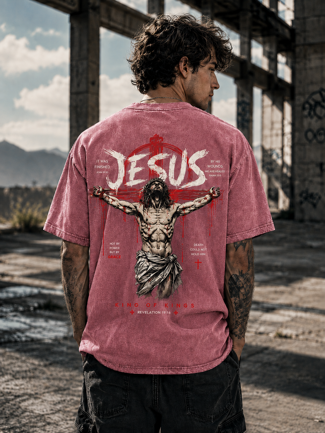 Vintage Jesus Graphic Oversized T-Shirt – Unisex